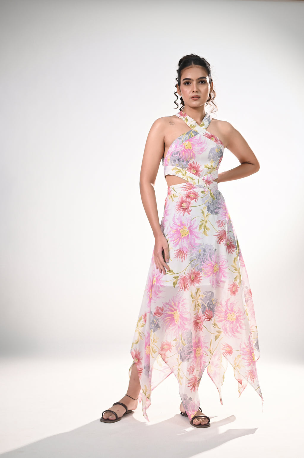 Blooming Grace Asymmetrical Dress