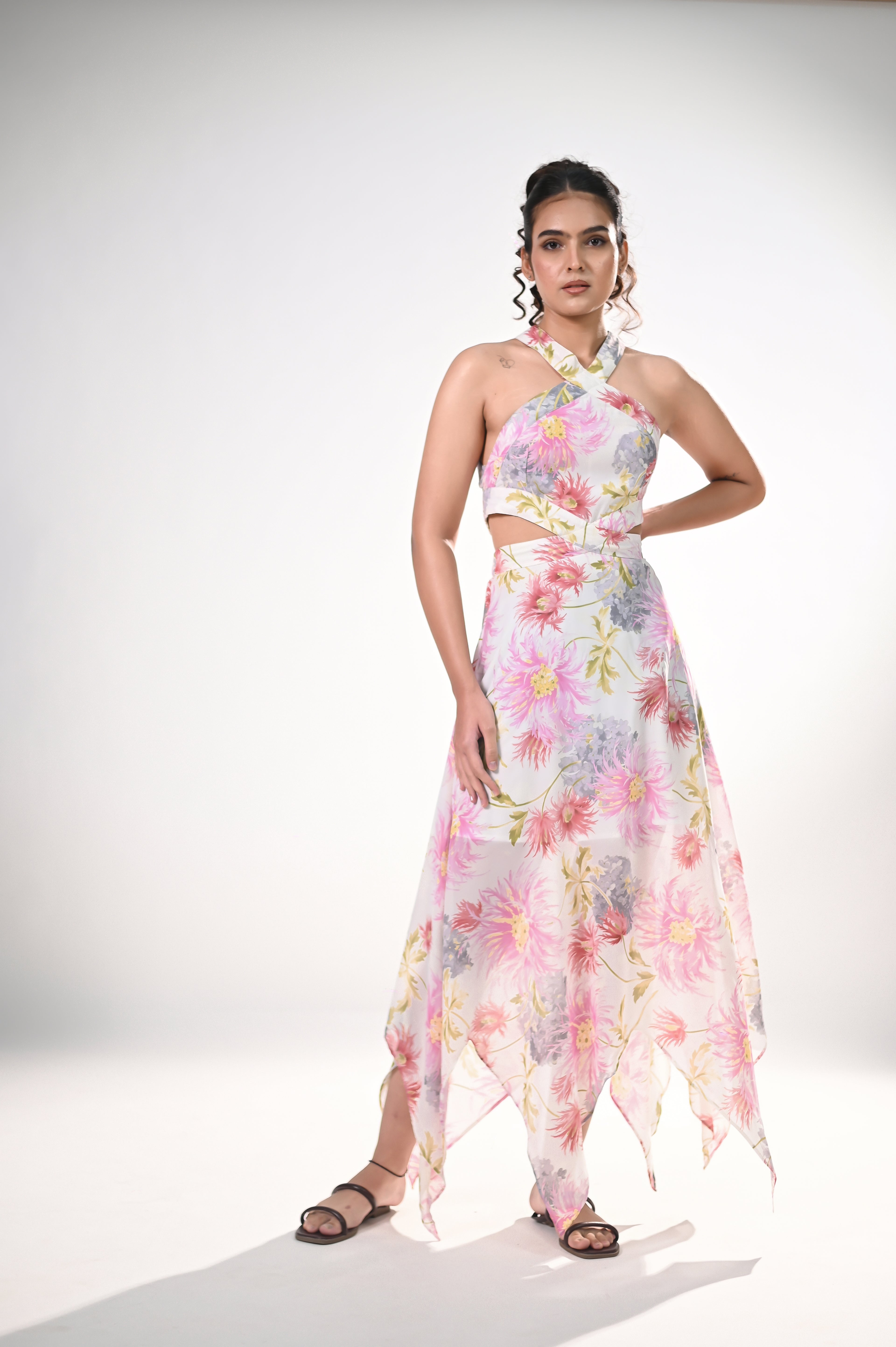 Blooming Grace Asymmetrical Dress