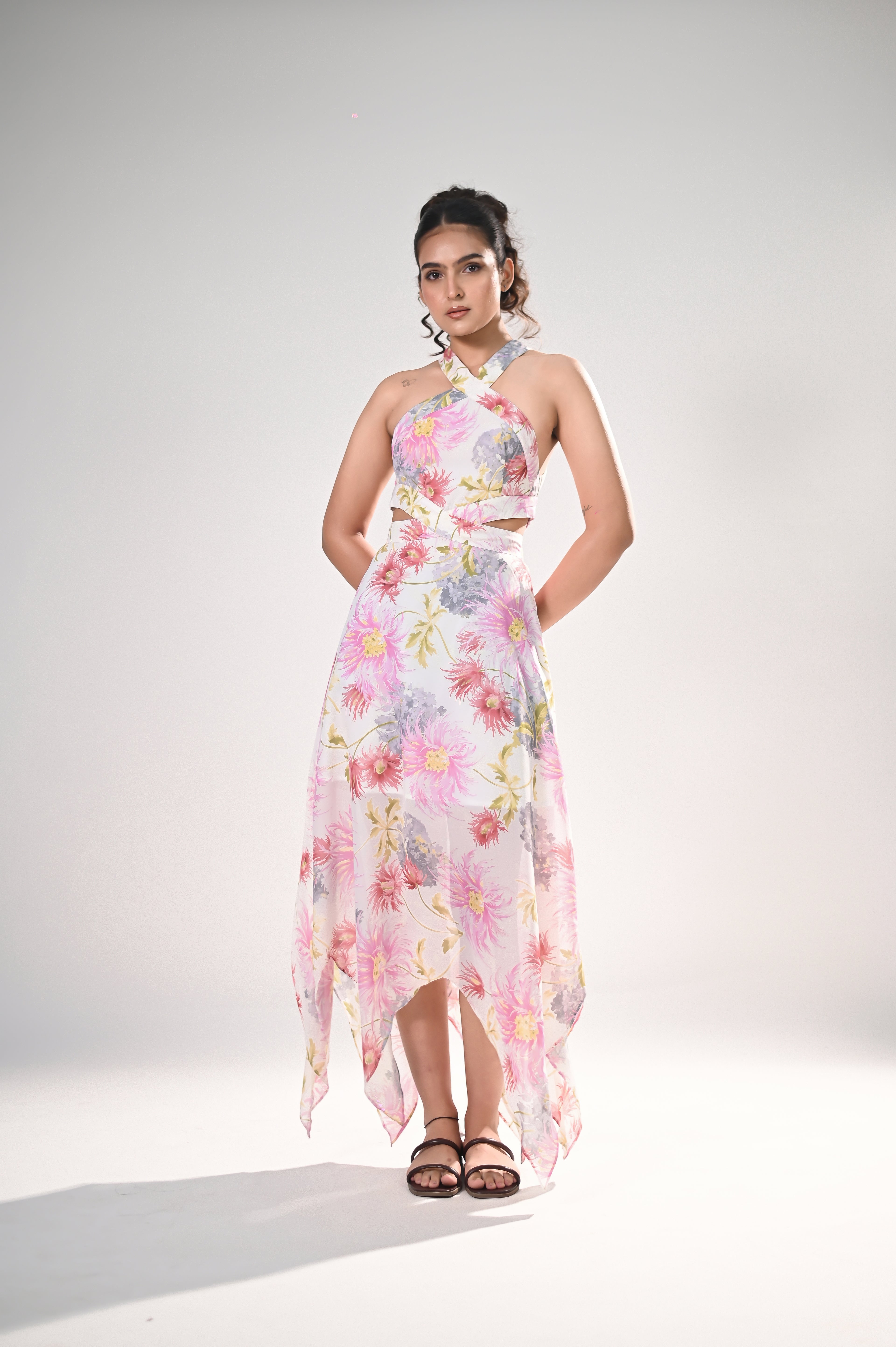 Blooming Grace Asymmetrical Dress