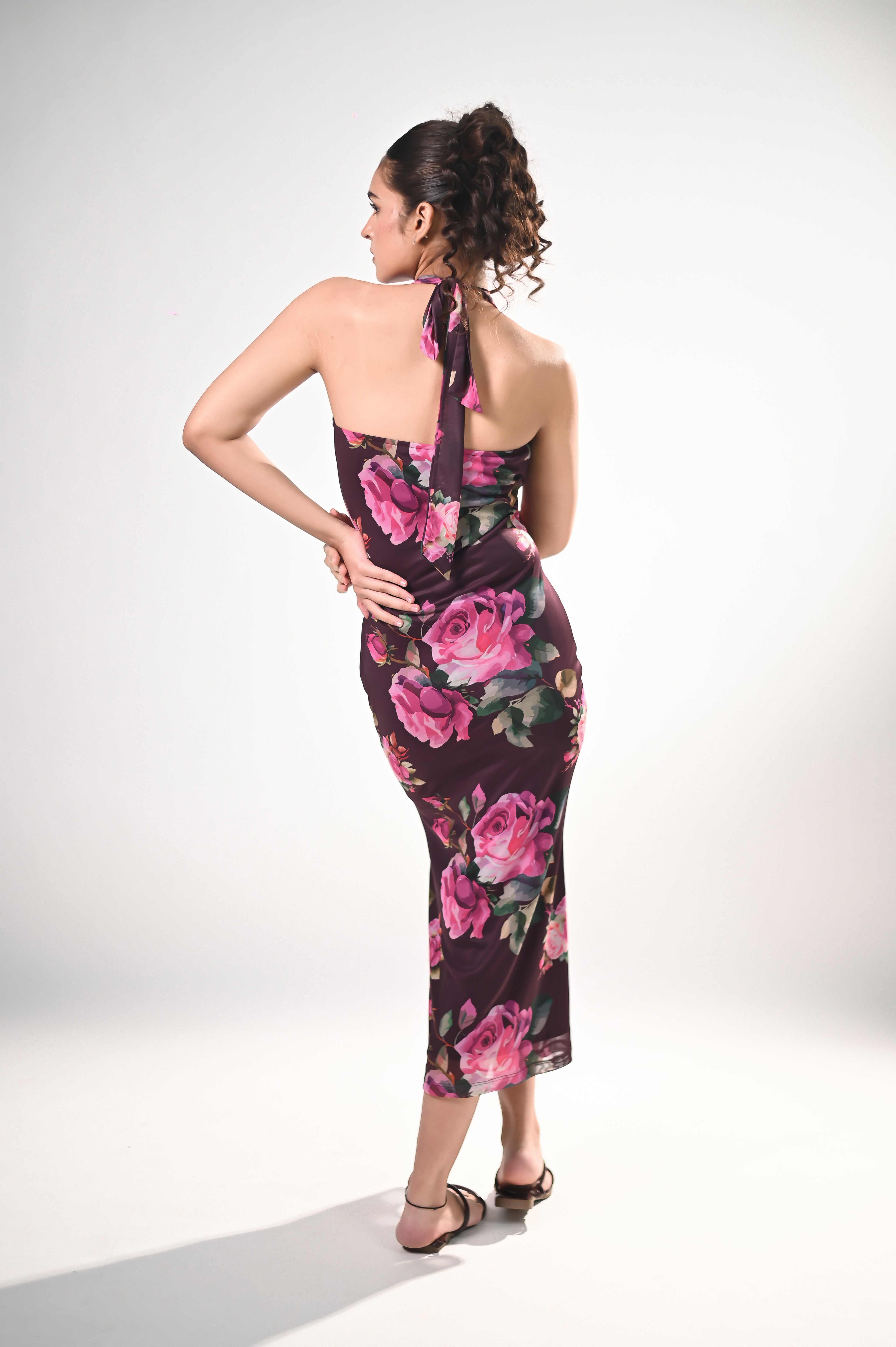Rose Garden Cowl Neck Dress