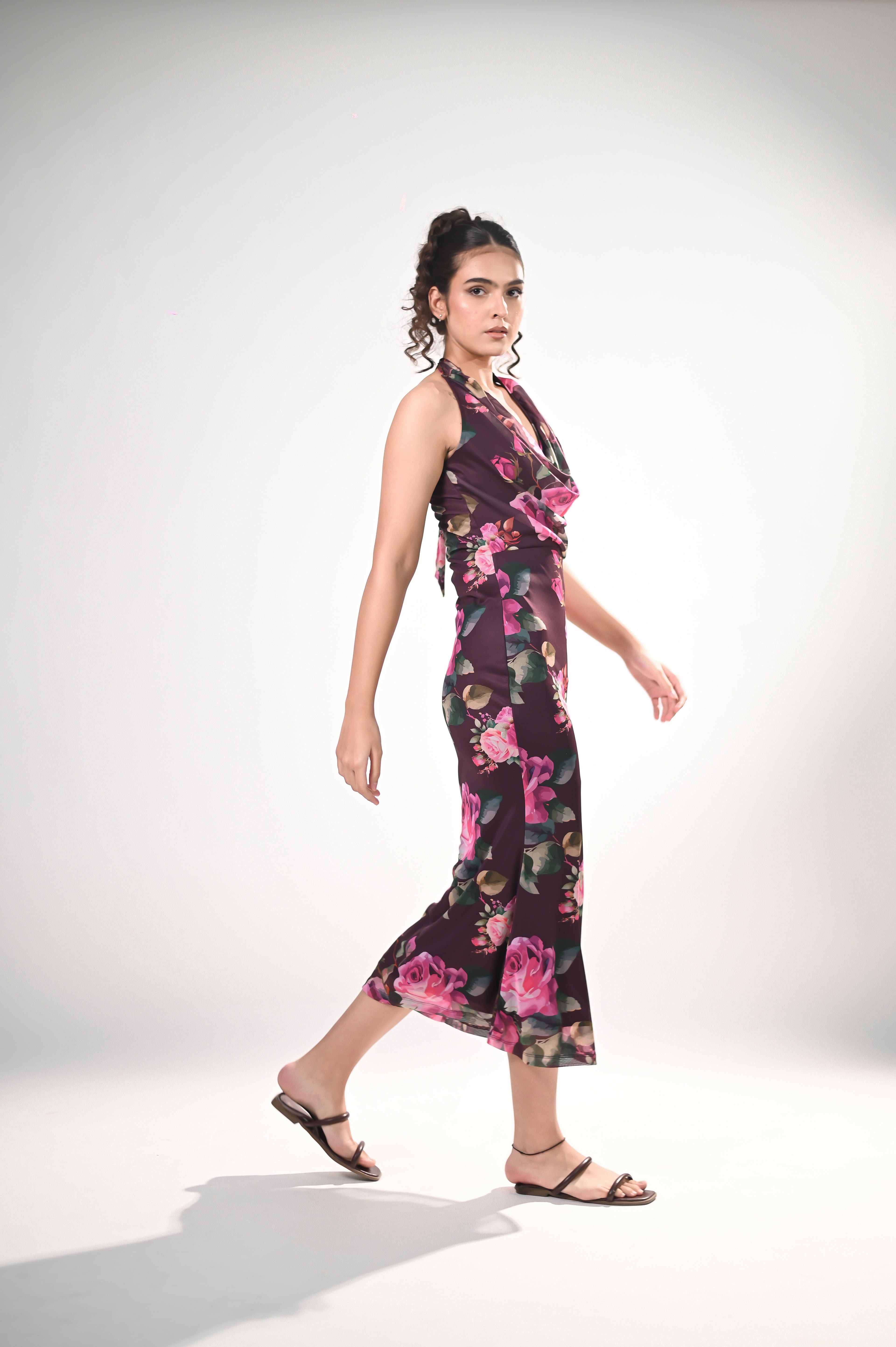 Rose Garden Cowl Neck Dress