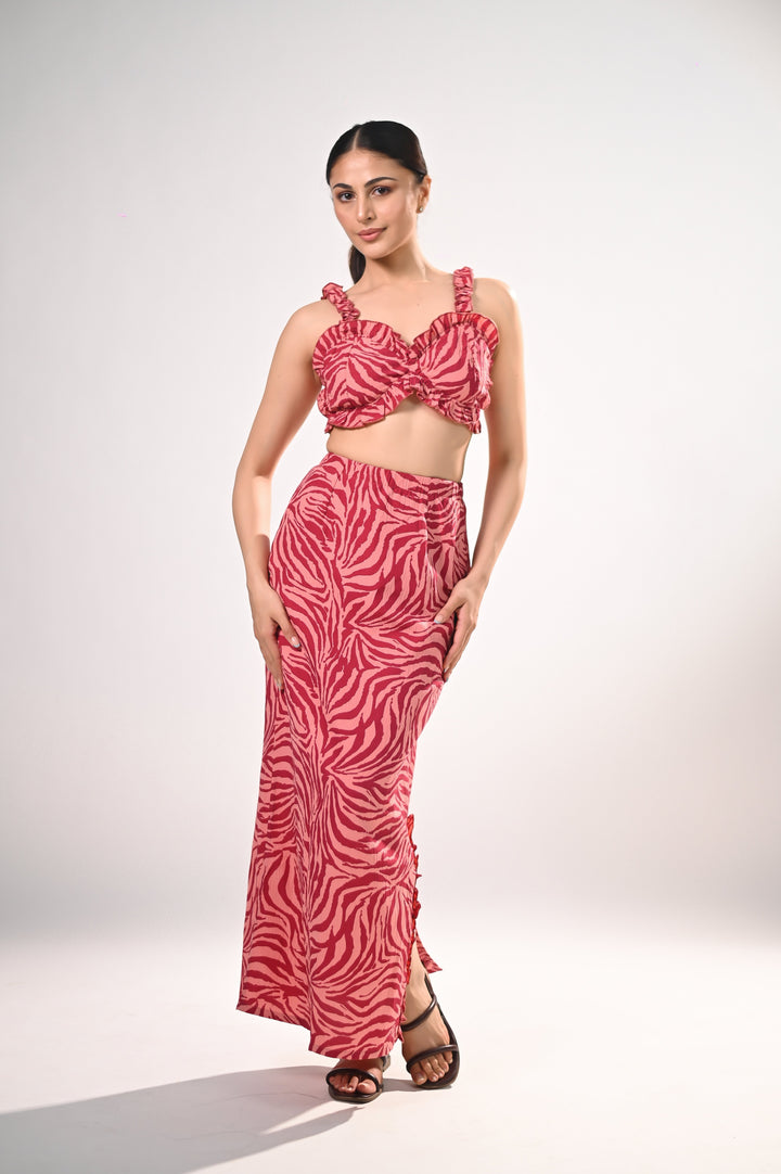 Hot Pink Zebra Maxi Coord Set