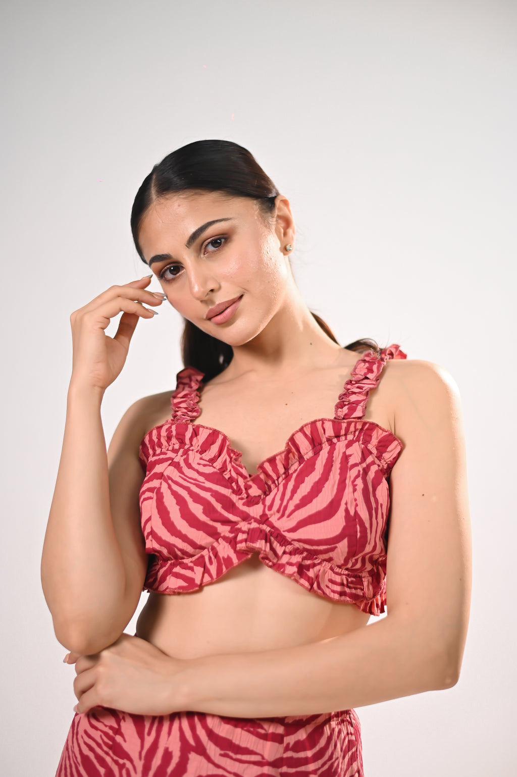 Hot Pink Zebra Maxi Co-ord Set