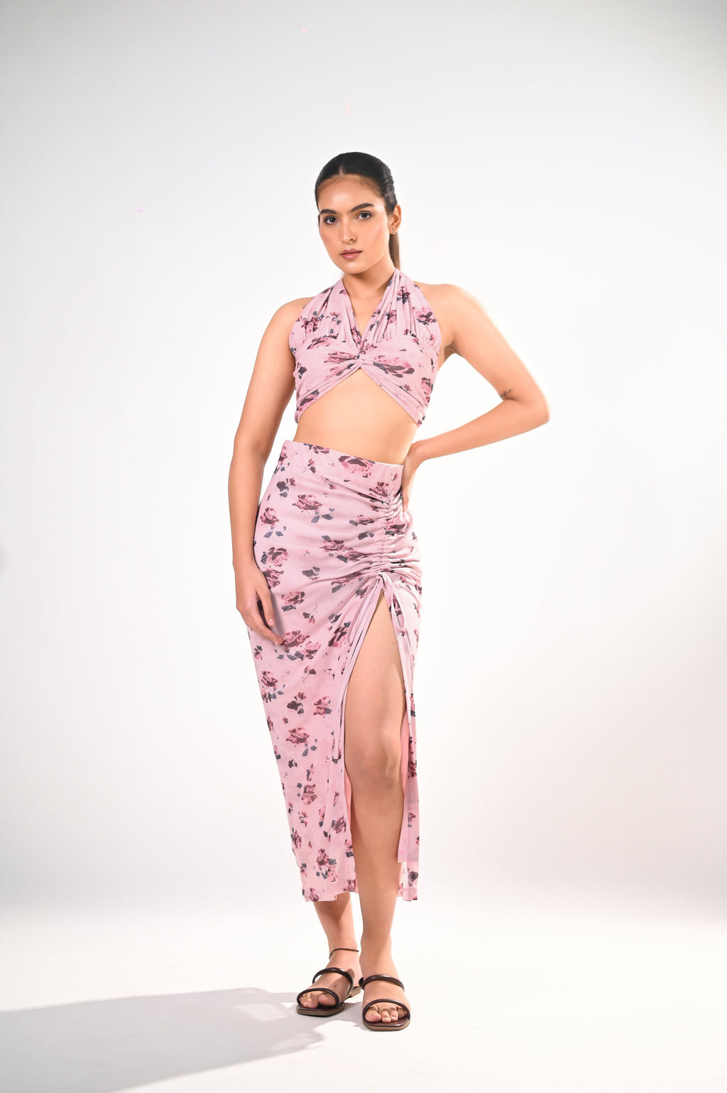 Blush Rose Halter Style Co-ord Set