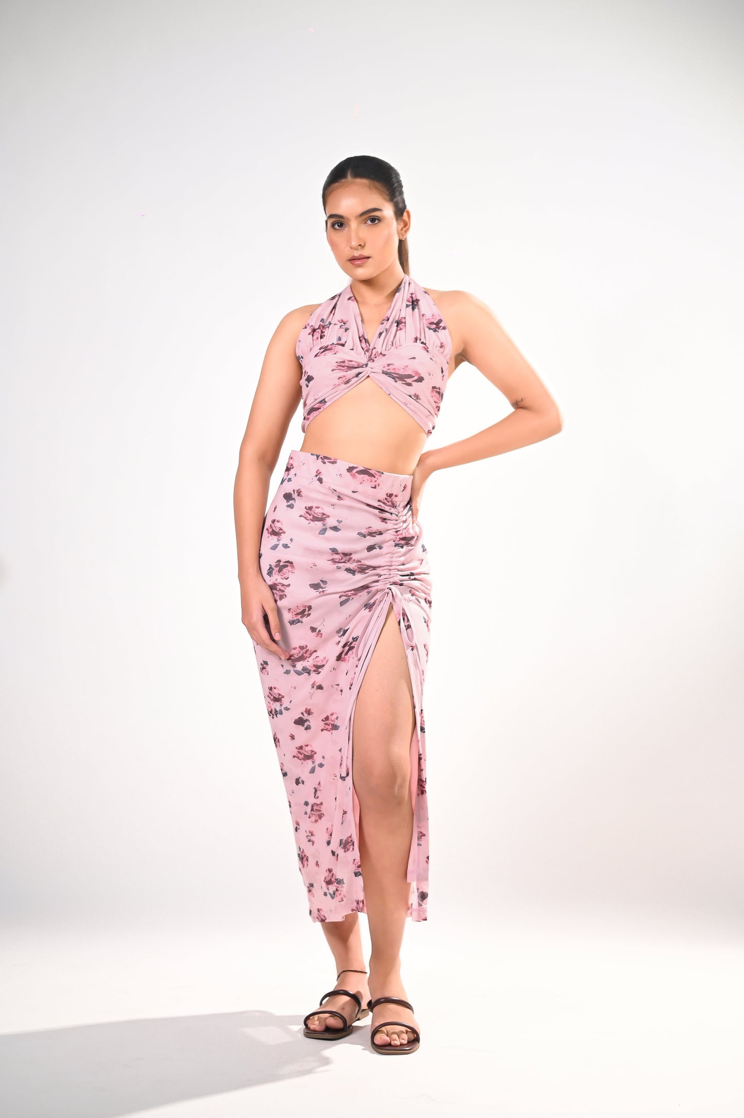 Blush Rose Halter Style Co-ord Set