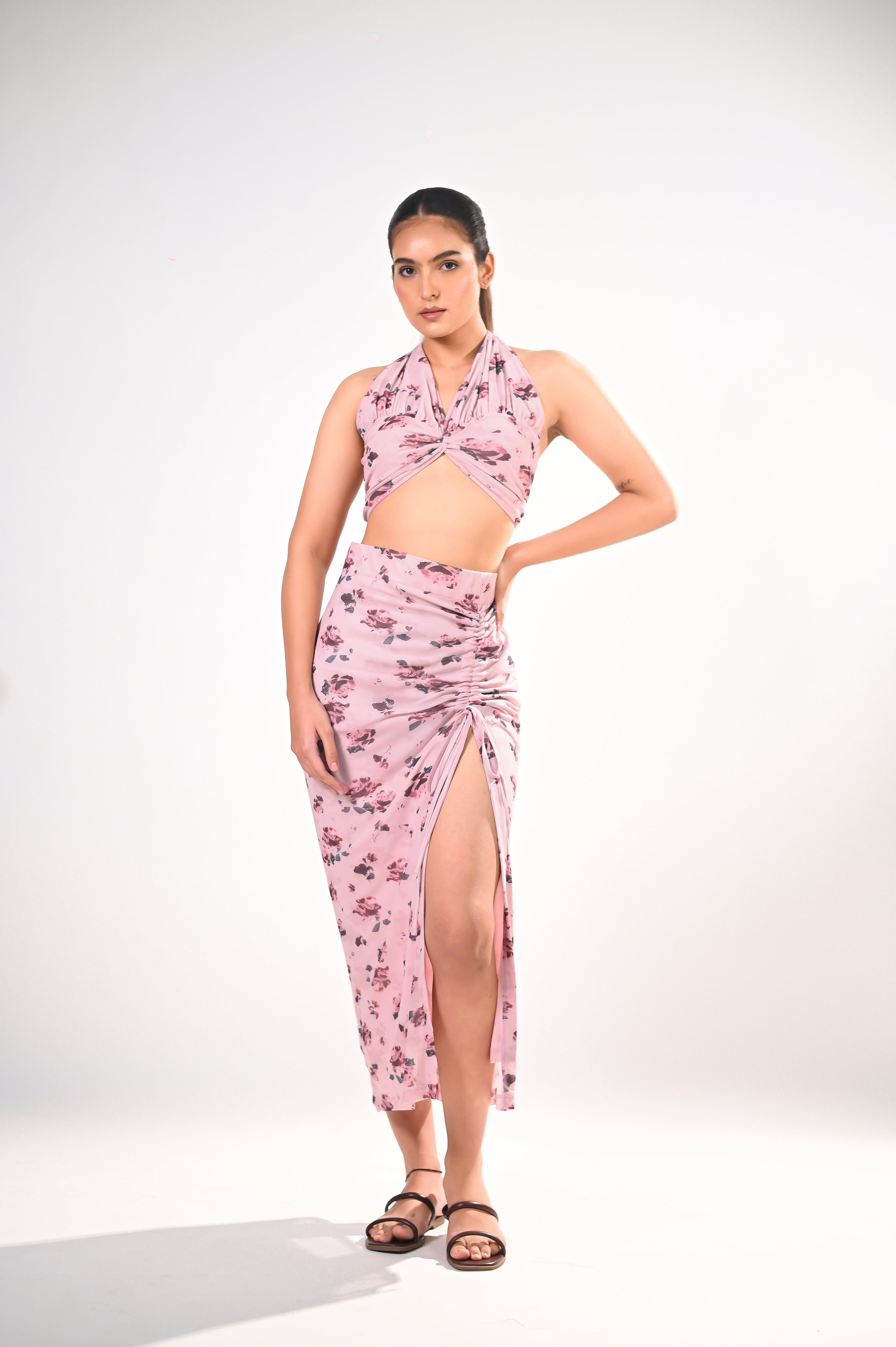 Blush Rose Halter Style Co-ord Set