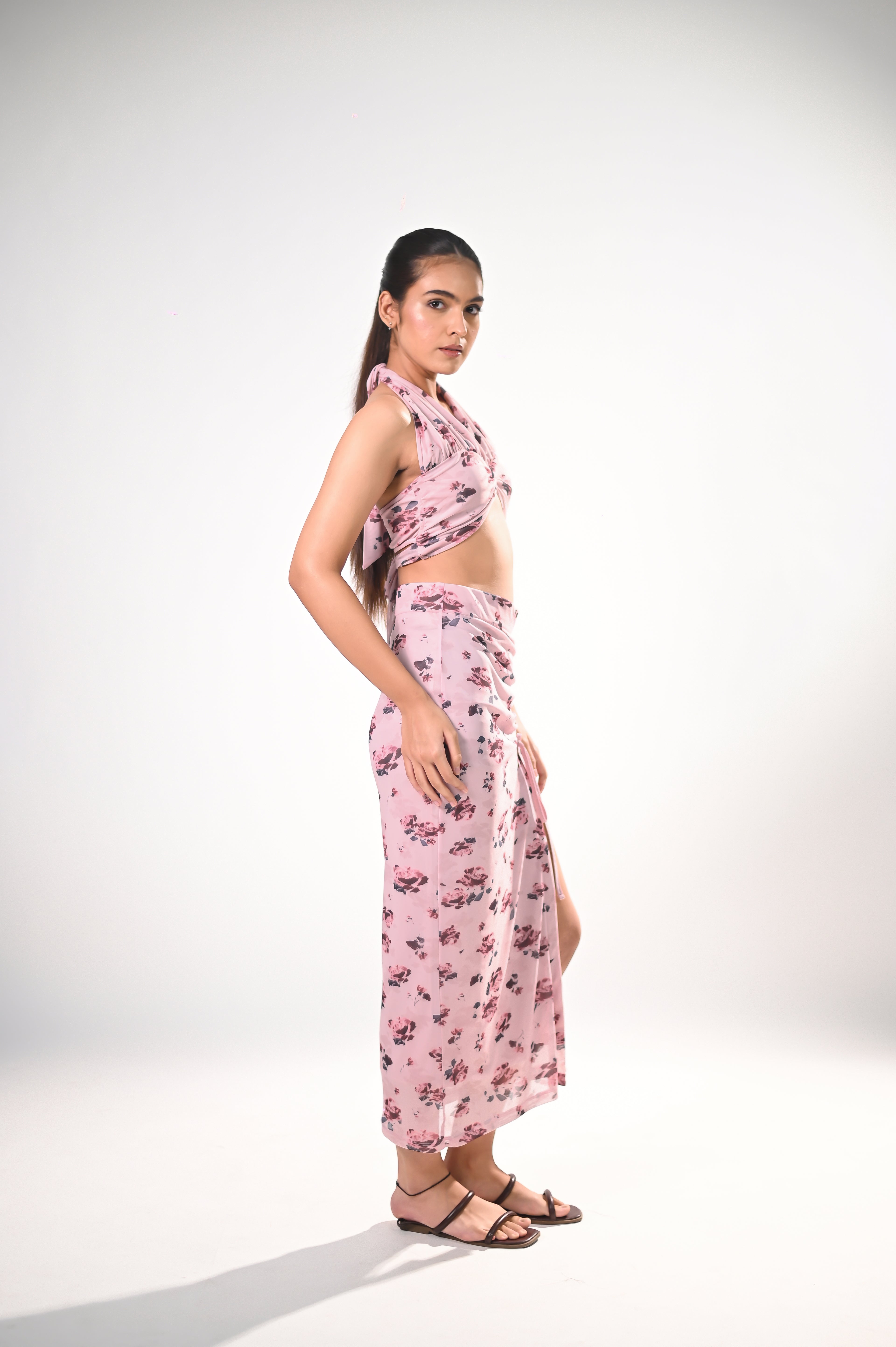 Blush Rose Halter Style Co-ord Set
