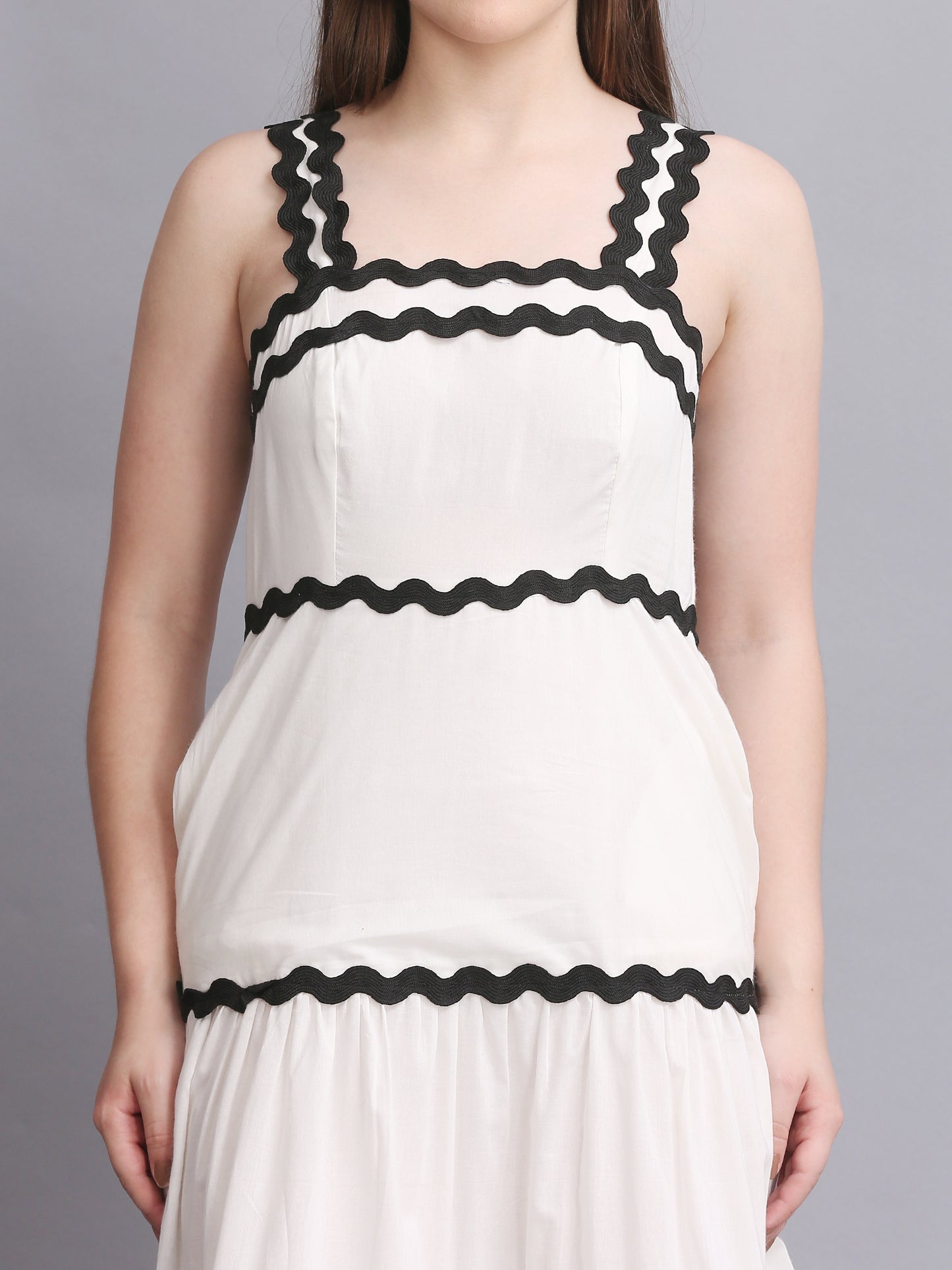 White Spiral Lace Maxi Dress