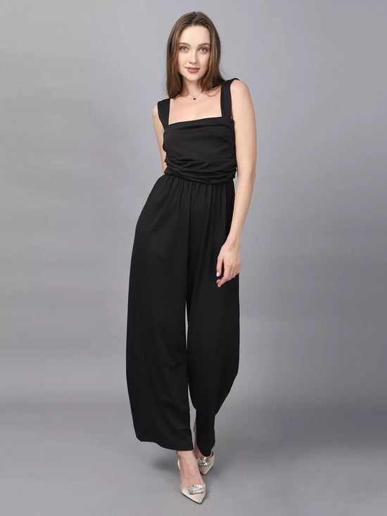 Black Back Knot Jumpsuit