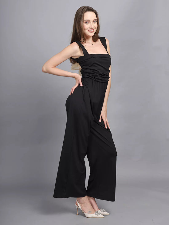 Black Back Knot Jumpsuit
