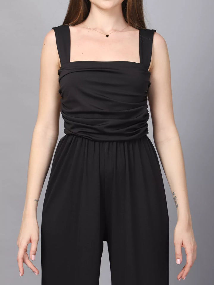 Black Back Knot Jumpsuit