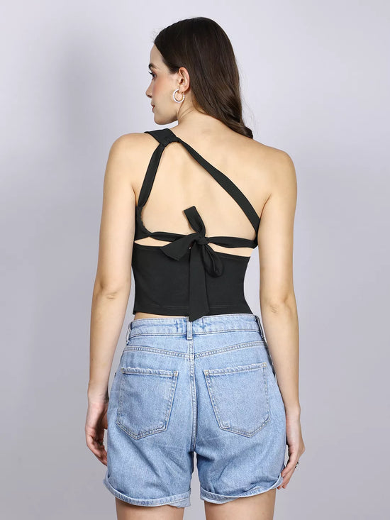 Olive Back Knot Top
