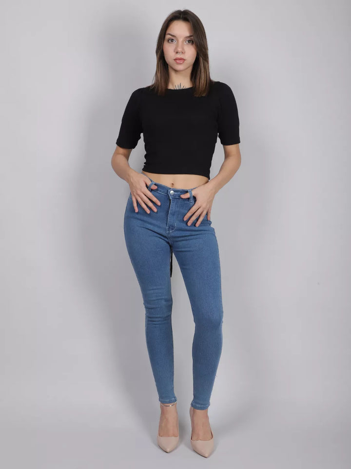 Black Back Cut-Out Rib Top