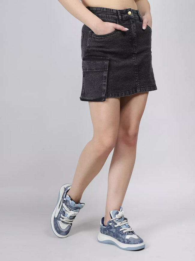 Patch Pocket With Black Mini Skirt Main Image
