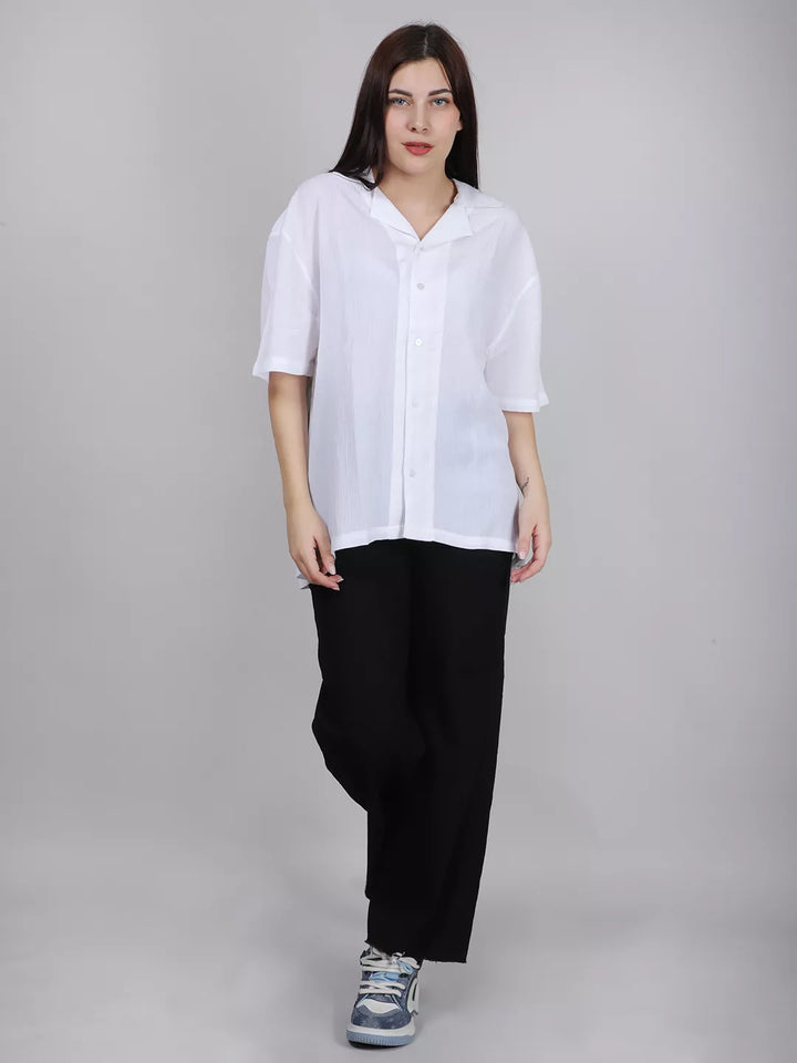 White Relax Fit Shirt