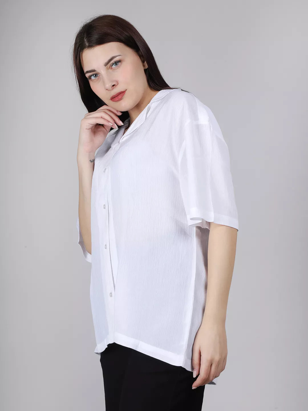 White Relax Fit Shirt