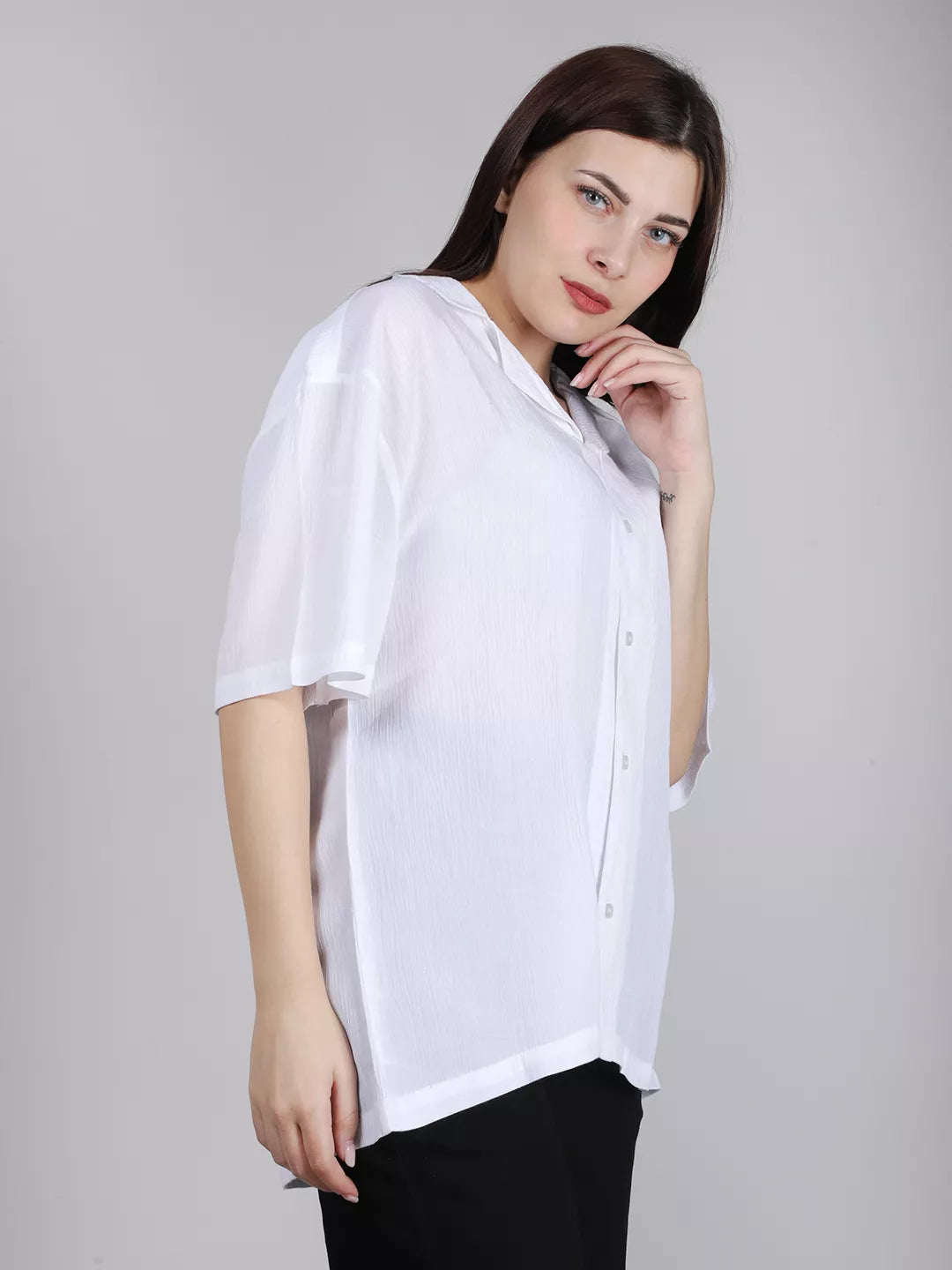White Relax Fit Shirt