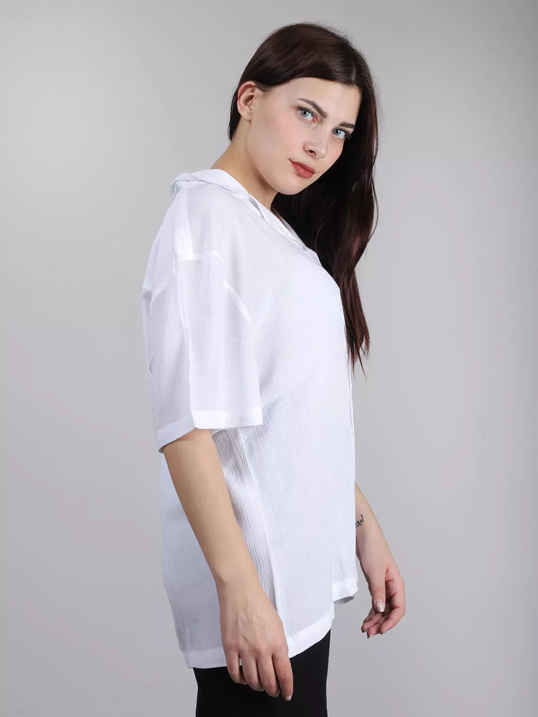White Relax Fit Shirt