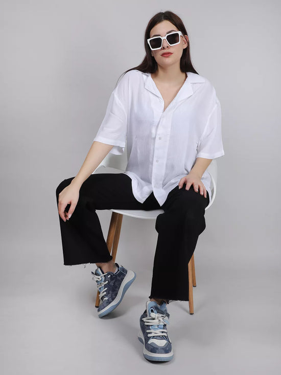 White Relax Fit Shirt