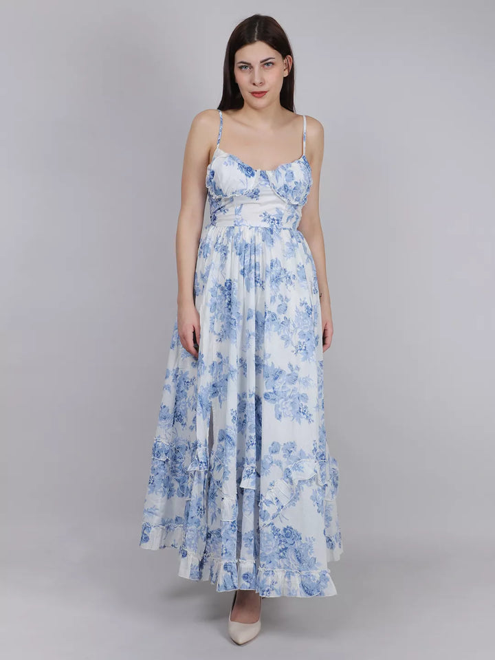 White Floral Maxi Dress