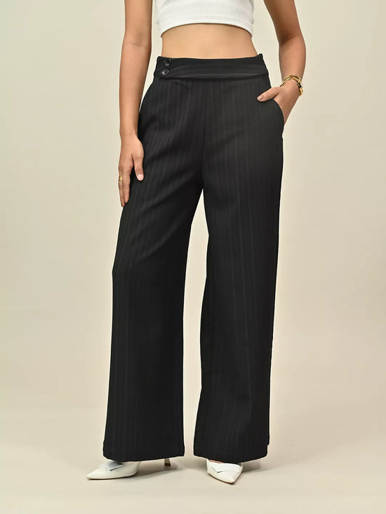 Black Straight Fit Pants