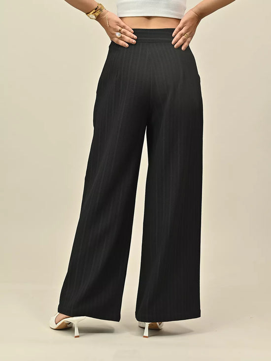 Black Straight Fit Pants