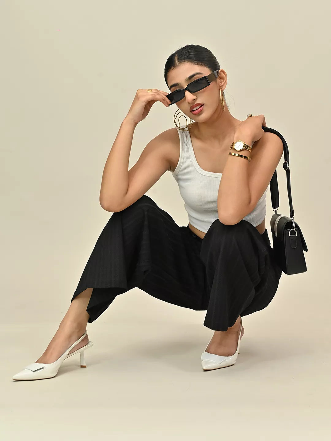 Black Straight Fit Pants