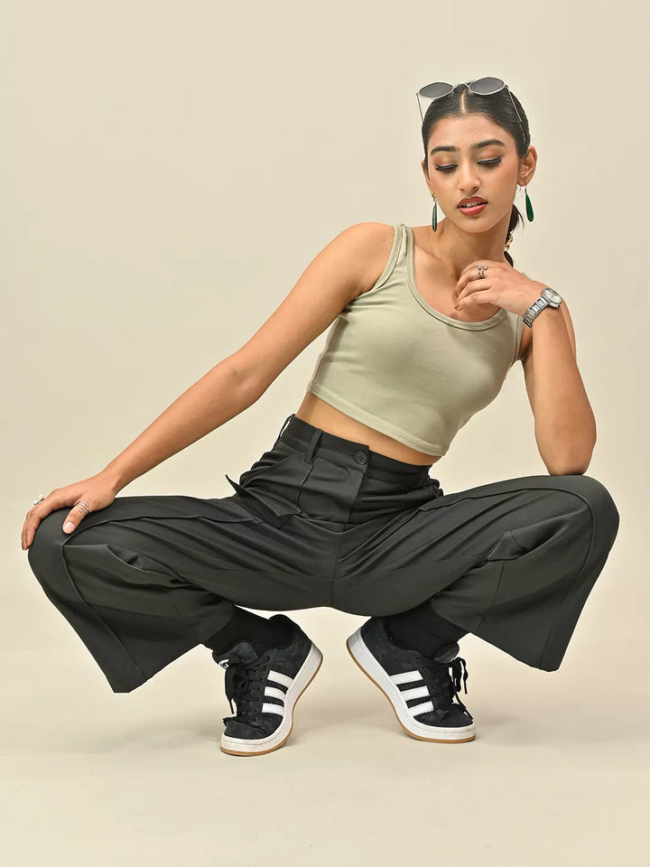Black Pocket Pants