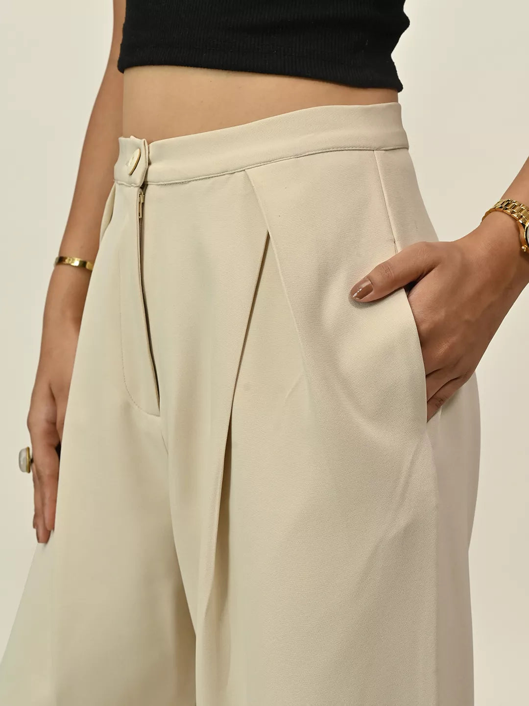 Elevated Draped Top & Tailored Pants Co-Ord Set