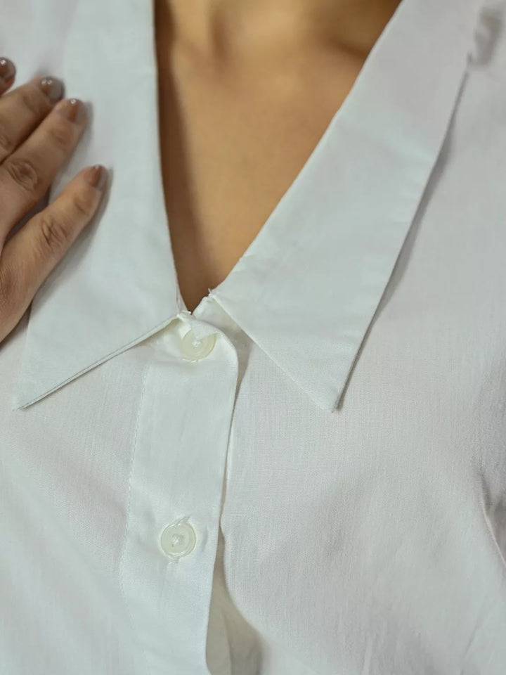 White Puff Sleeve Shirt