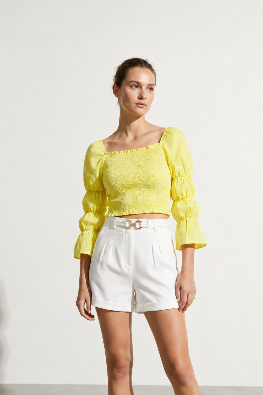 Lemon Glow Smocked Co-Ord Set