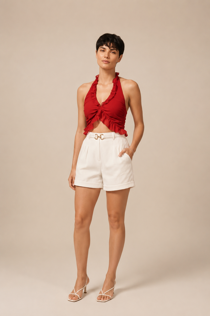 Scarlet Ruffle Co-ord Set