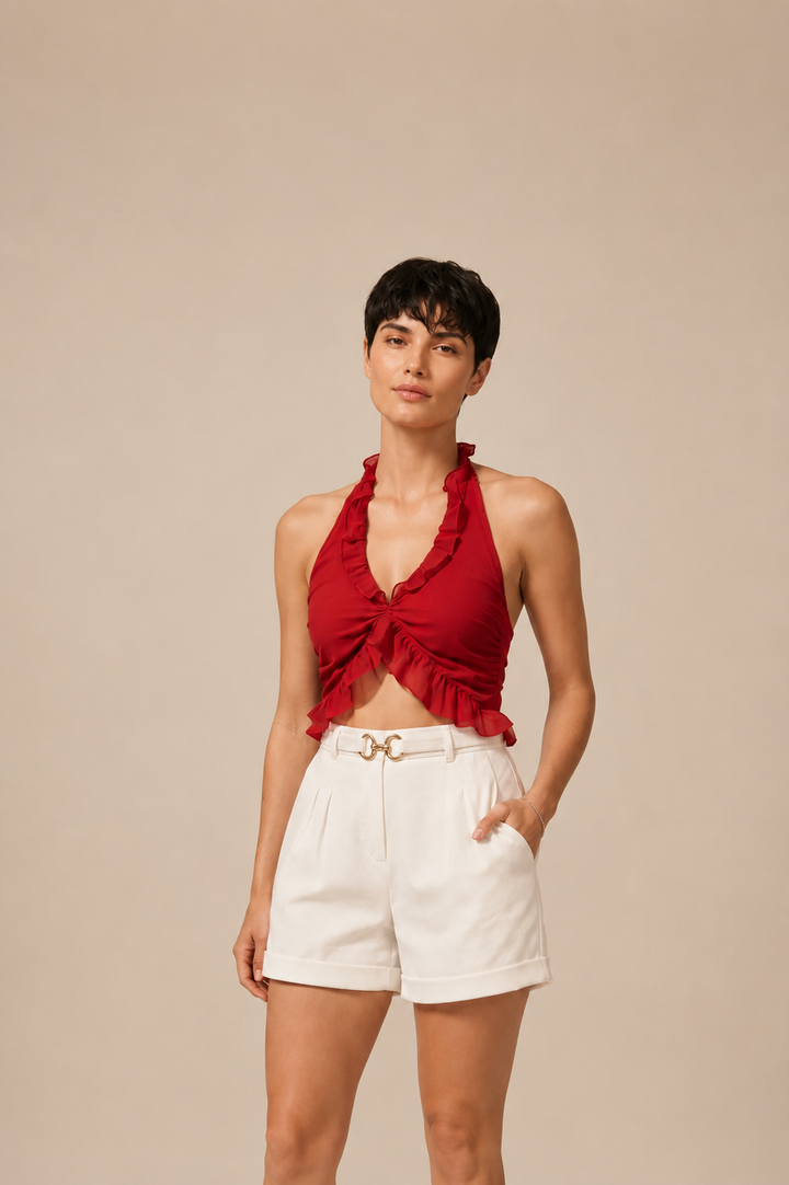 Scarlet Ruffle Co-ord Set