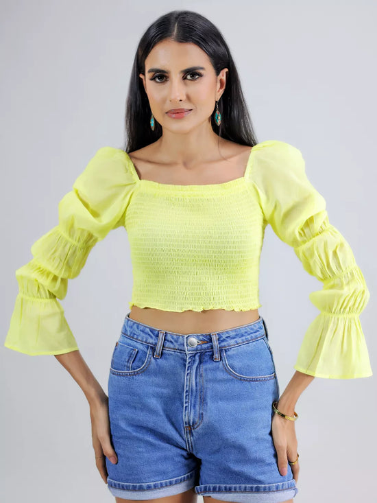 Lemon Glow Smocked Co-Ord Set