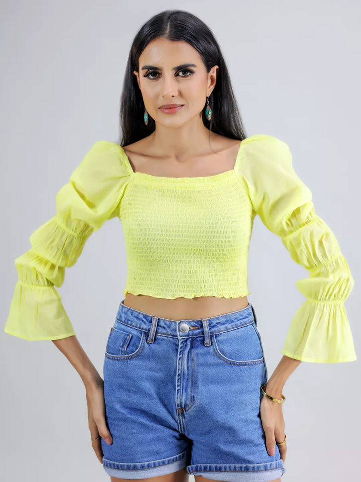 Lemon Glow Smocked Co-Ord Set