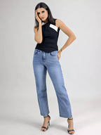 Black Front Cris Cross Top