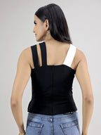Black Front Cris Cross Top