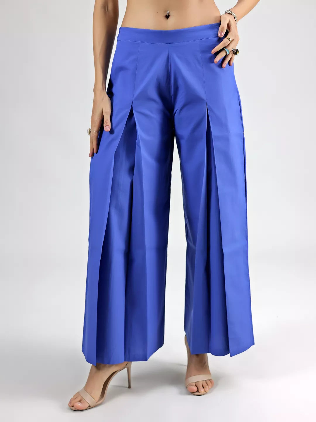 Blue Front Pleasted Pant
