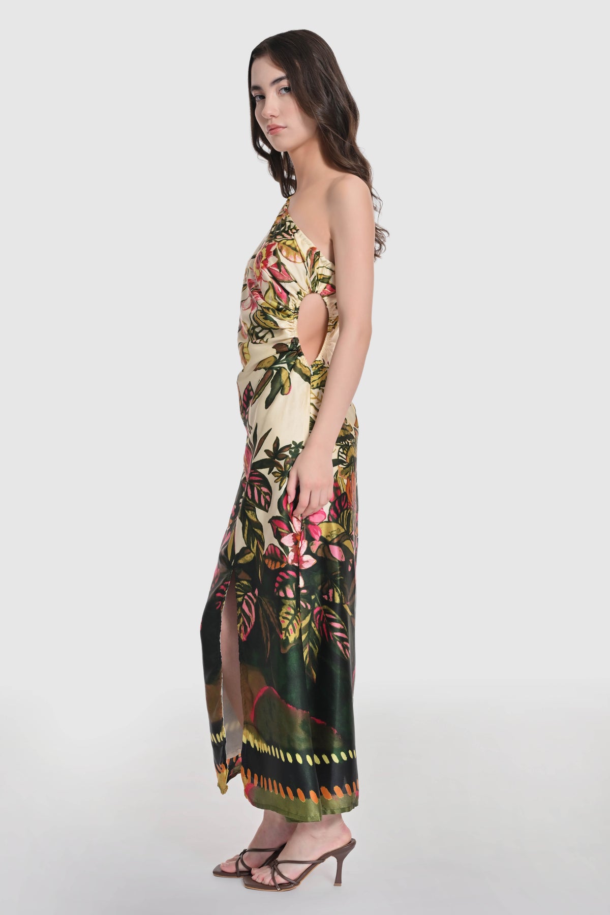 Forest Reverie One Shoulder Dress