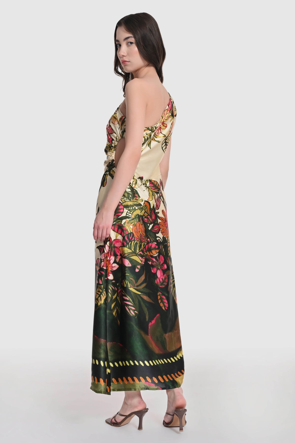 Forest Reverie One Shoulder Dress