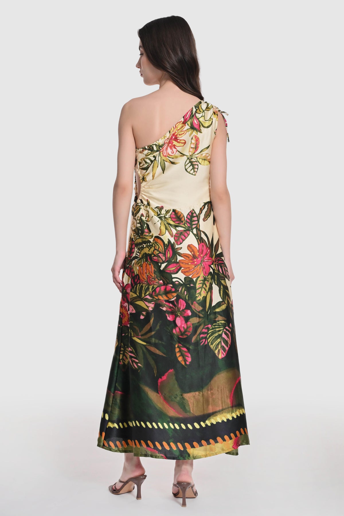 Forest Reverie One Shoulder Dress