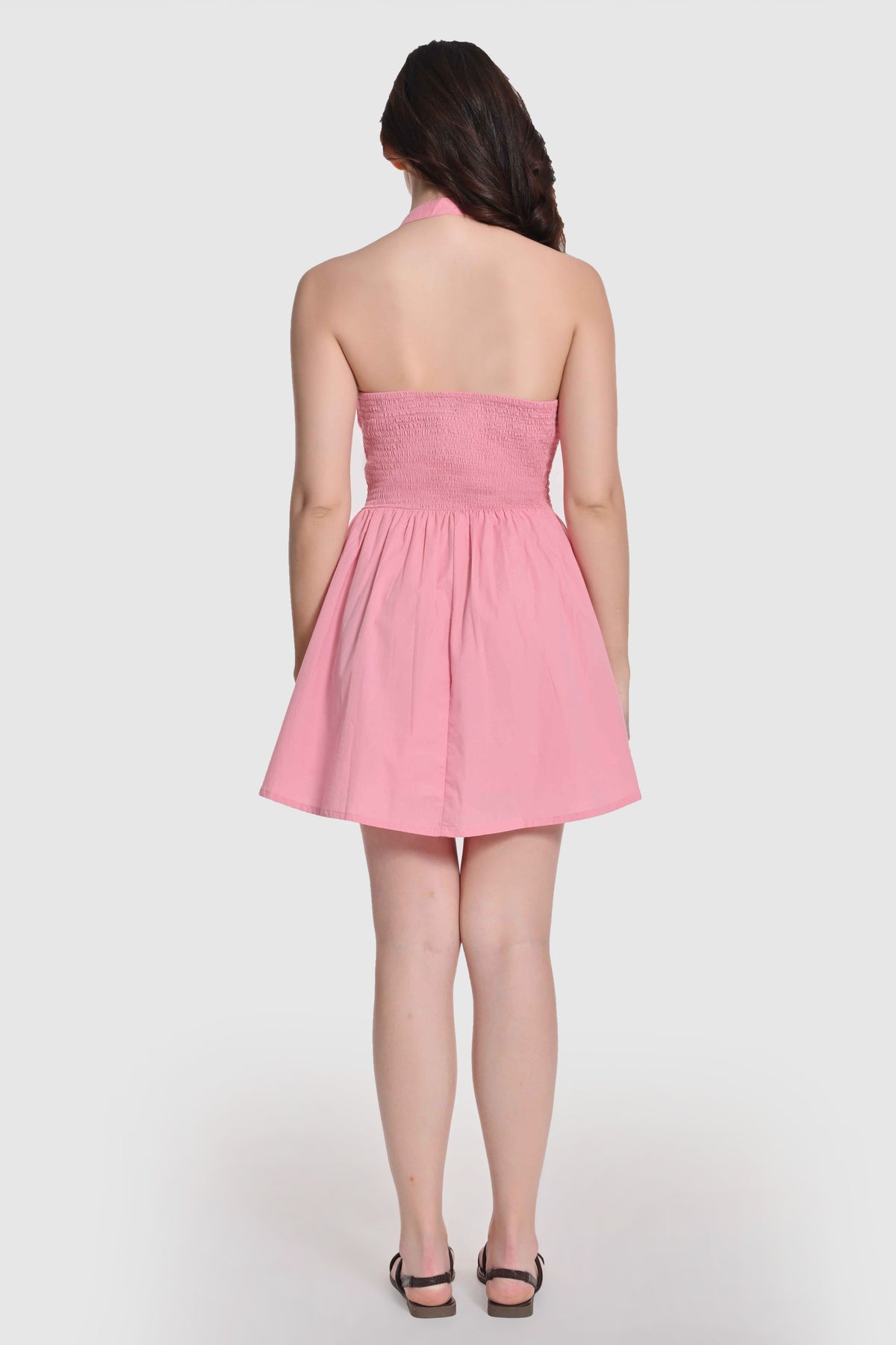 Pink Halter Neck Dress