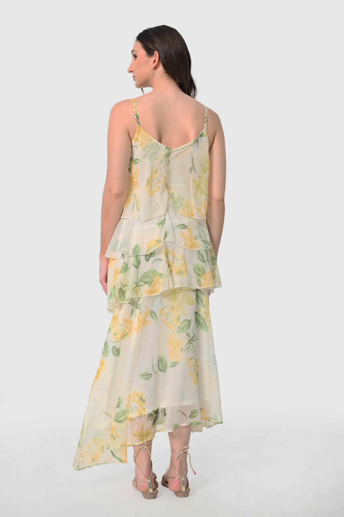 Floral Whisper Ruffle Dress