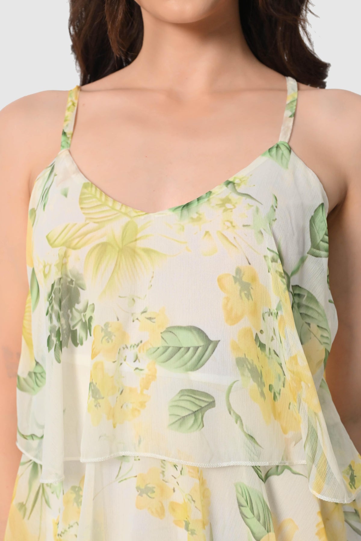 Floral Whisper Ruffle Dress