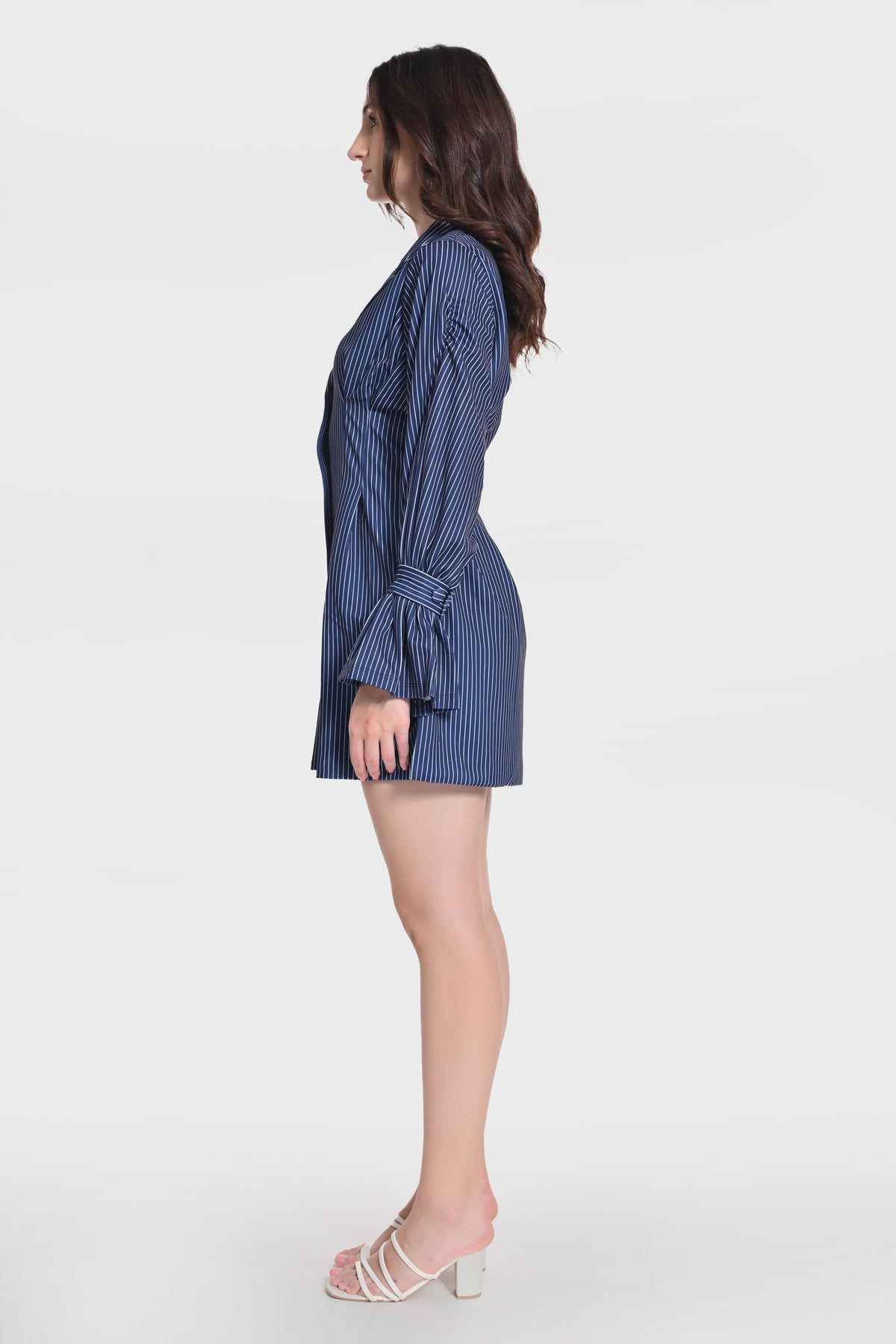 Bishop-Sleeve Blazer Style Dress