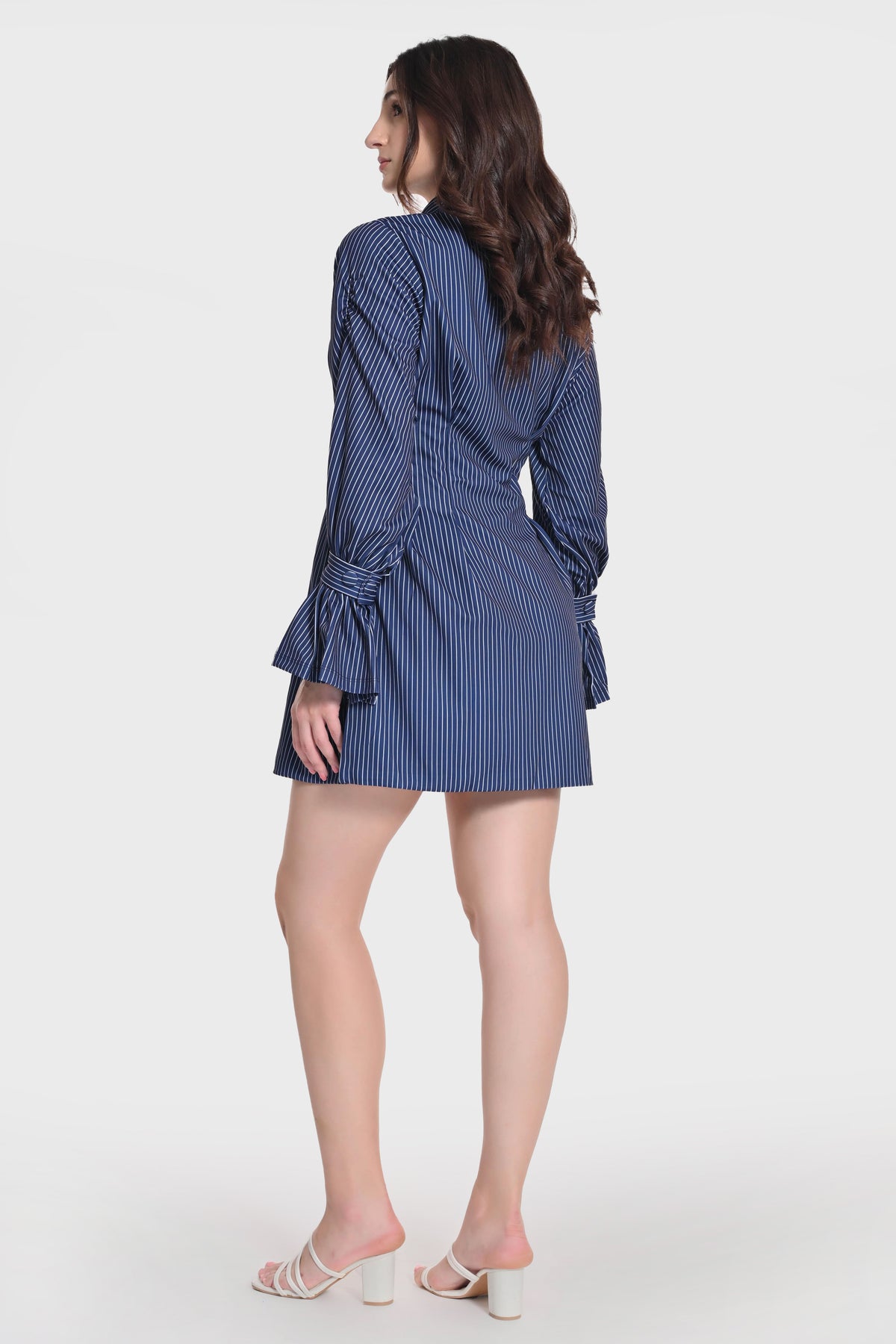 Bishop-Sleeve Blazer Style Dress
