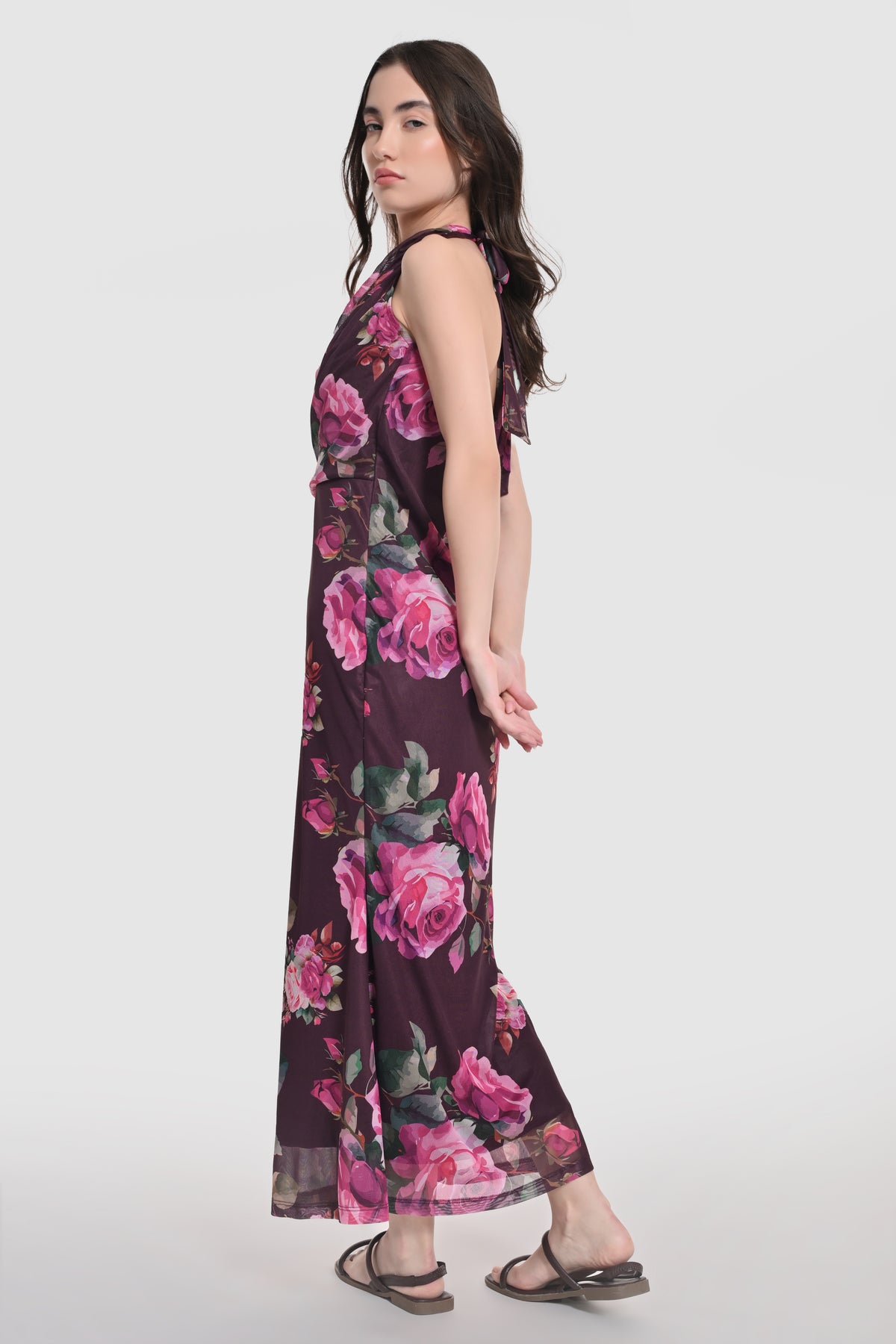 Rose Garden Cowl Neck Dress