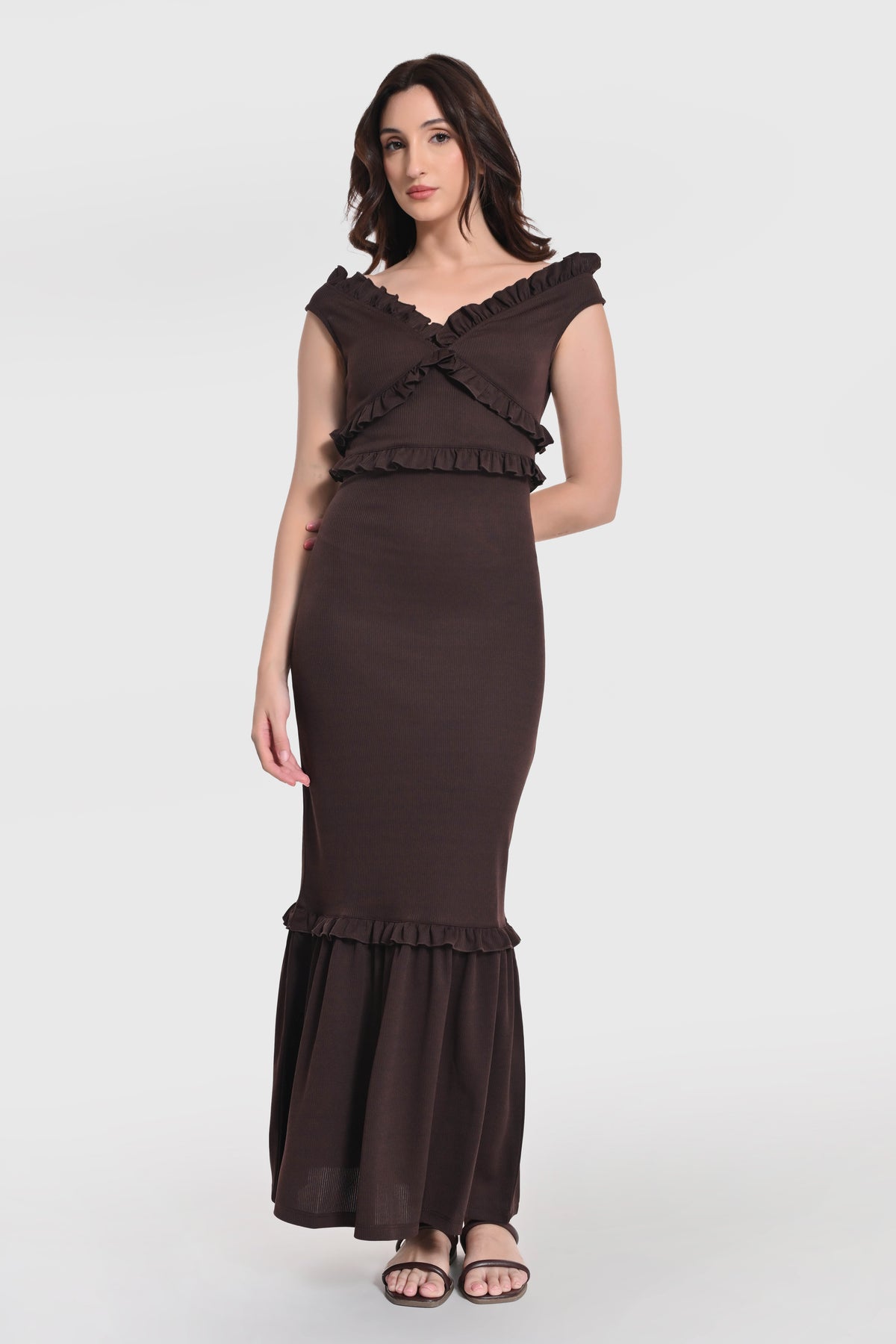 Eternal Grace Off Shoulder Dress