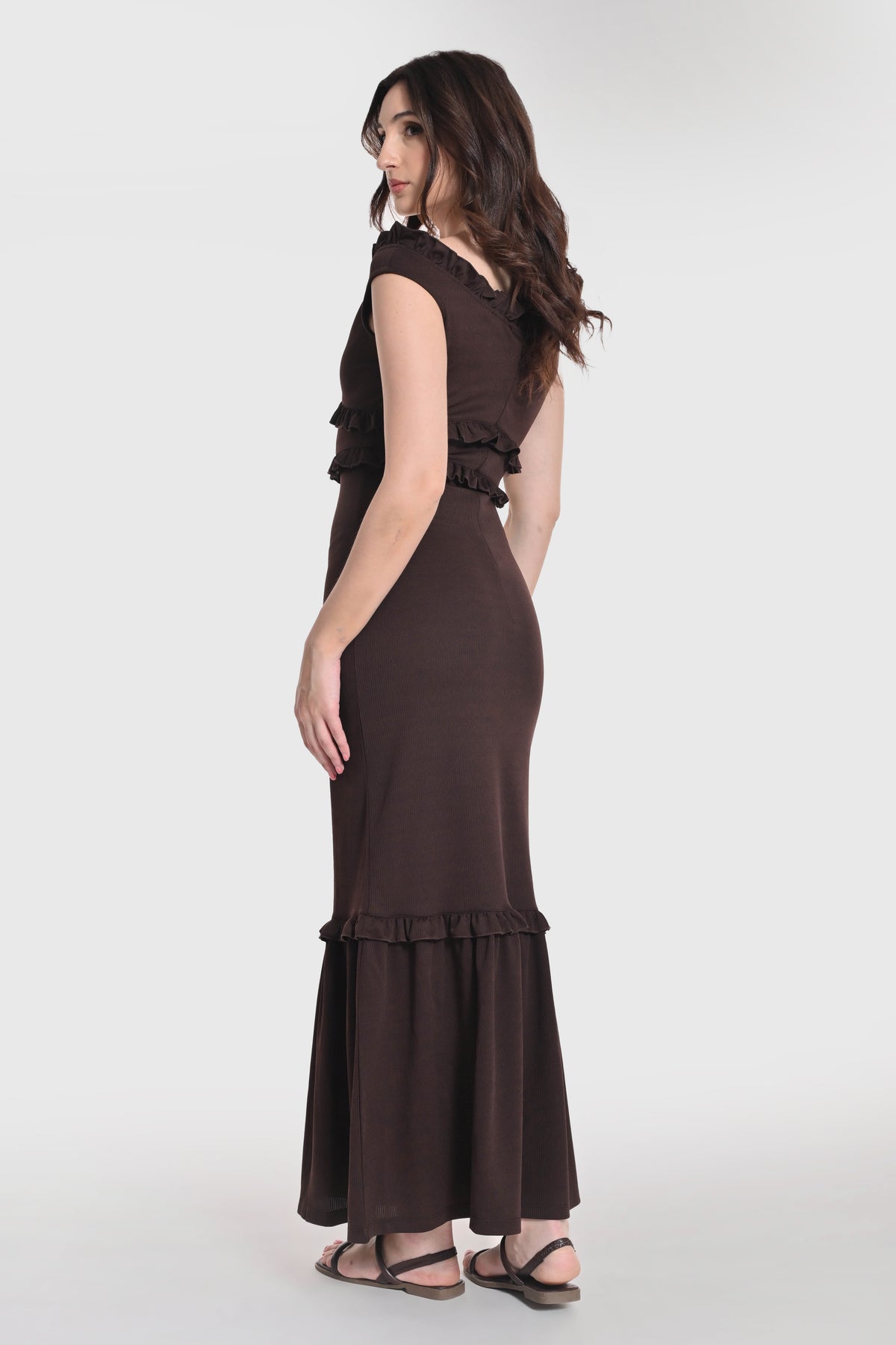 Eternal Grace Off Shoulder Dress