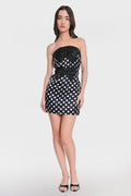 Strapless Bow -Detail Bodycon Dress